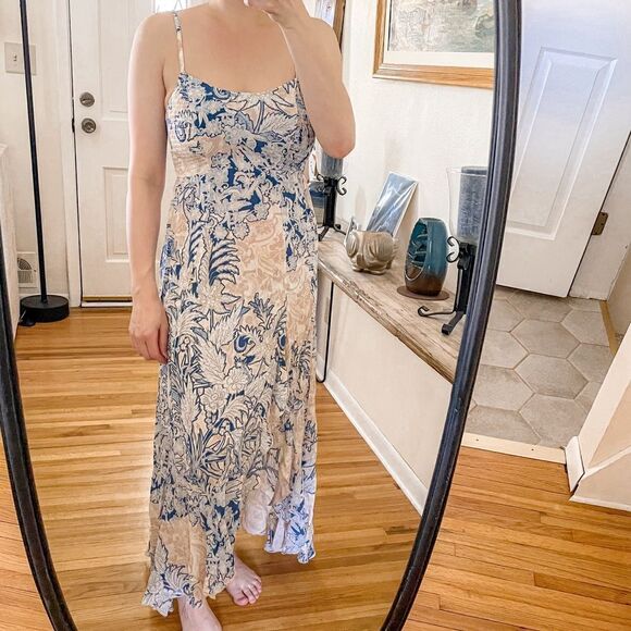 Free People Forever Yours Smocked Maxi Slip Dress - Picture 1 of 8